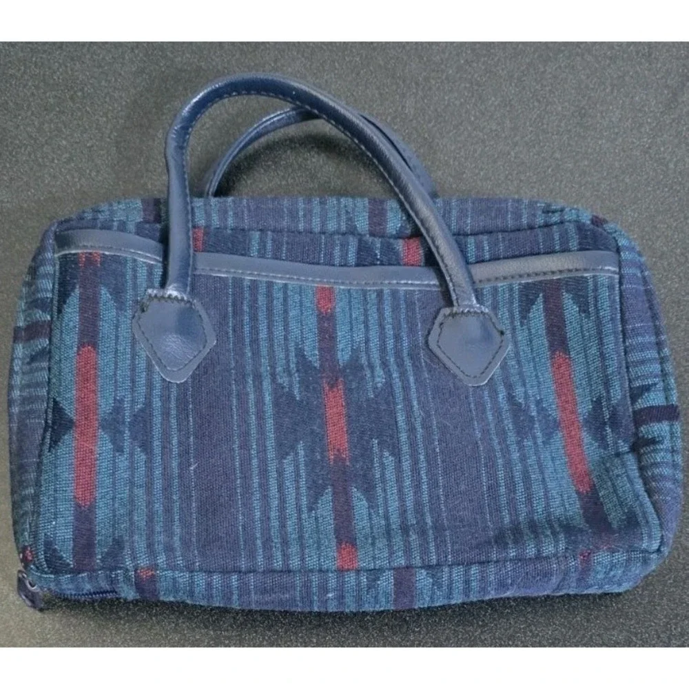Vintage Gregg Original Designs Bible Cover‎ Case Tapestry USA Teal Western Aztec